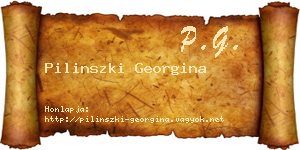 Pilinszki Georgina névjegykártya